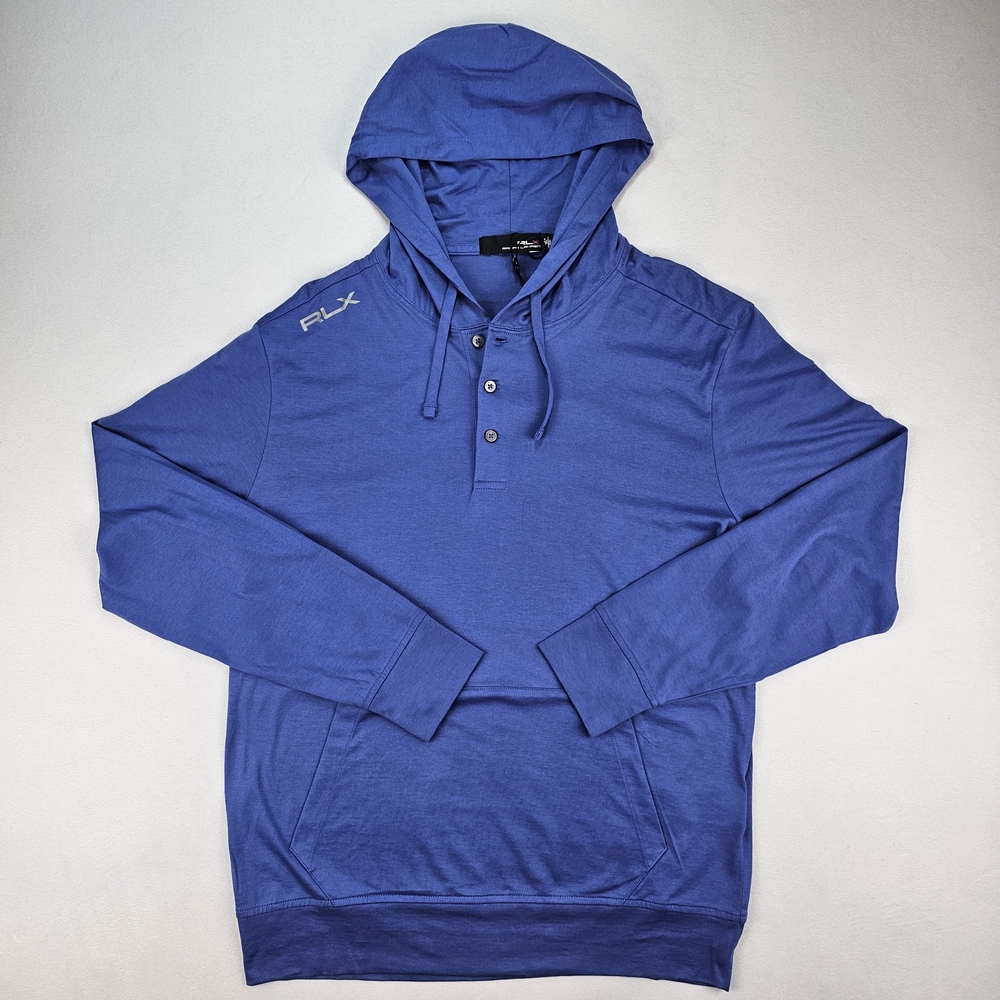 RLX Ralph Lauren Hoodie Blue L/S Pullover Golf Athletic Men's Small NWT